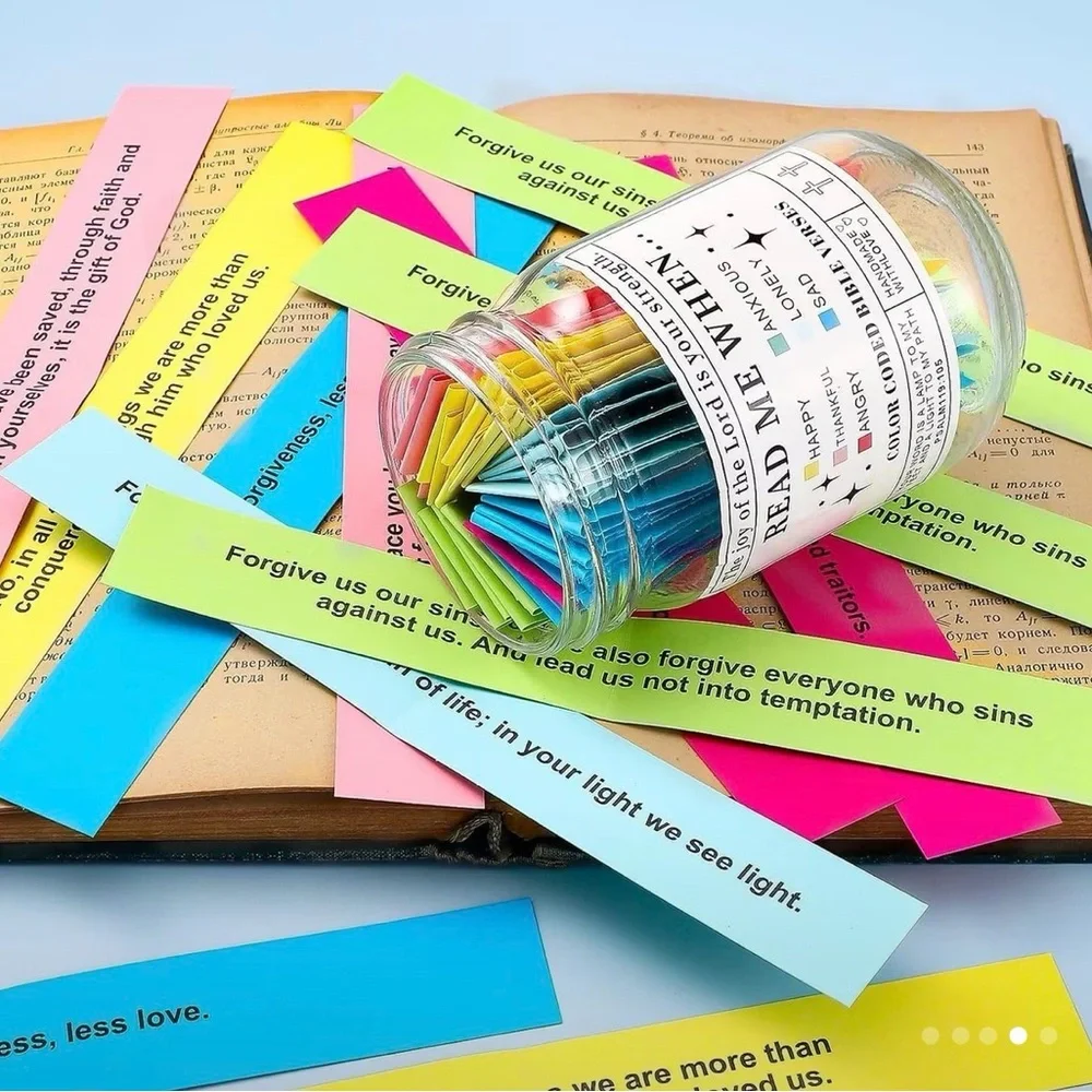 Read Me When Bible Verse Jar Color Coded Christian Anxiety, Encouragement Verses